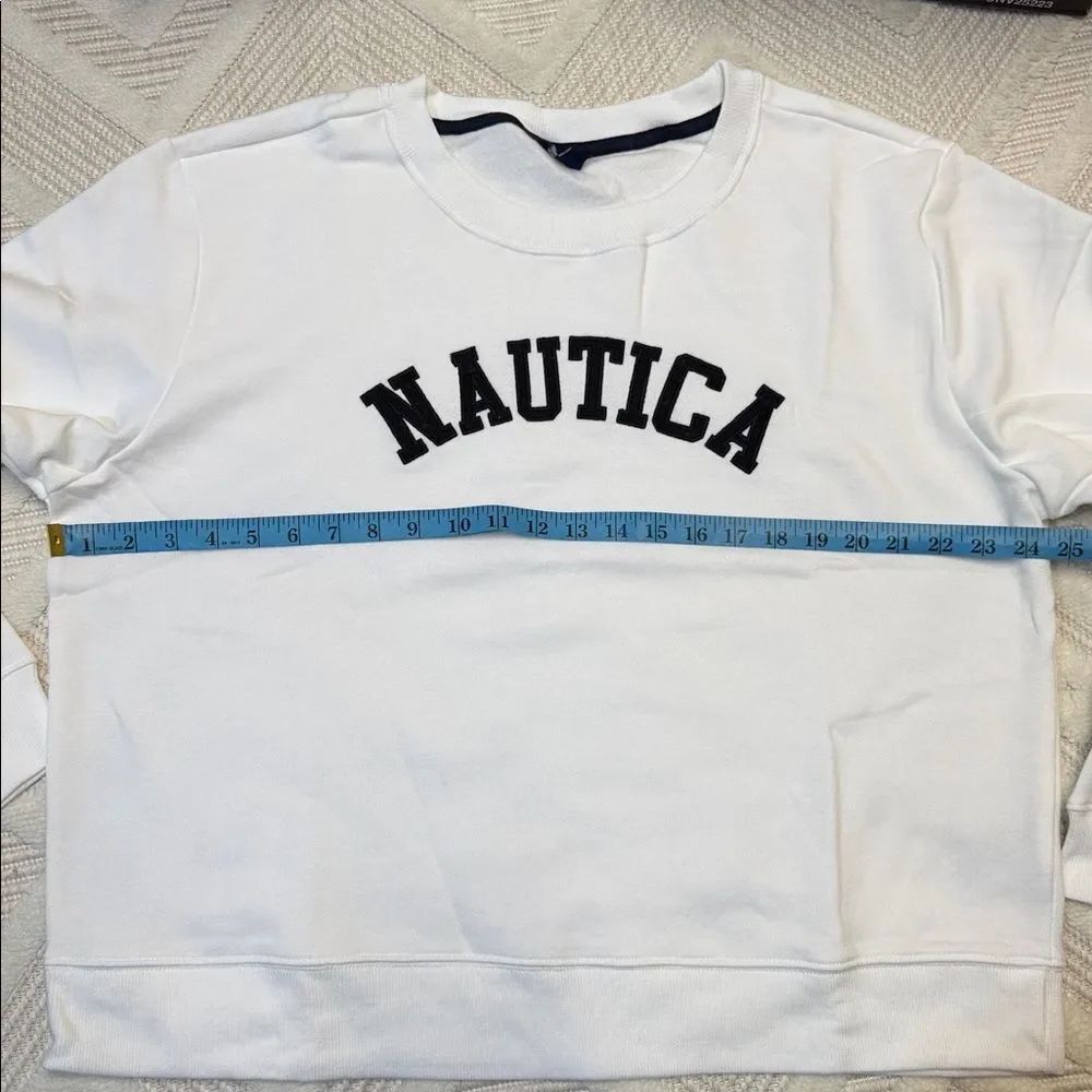 Nautica - White Crewneck with Black Lettering - Picture 6 of 8